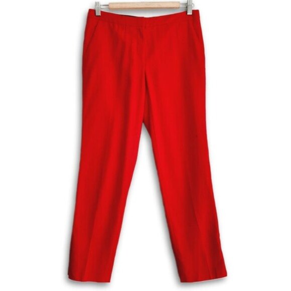 Diane von Furstenberg / DVF Georgia Crop Ankle Dress Pants Trousers Pink 2 Flaw - Picture 2 of 16